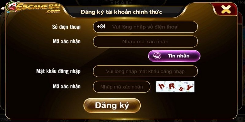 Hướng dẫn chi tiết cách đăng ký tham gia game bài 68 Club