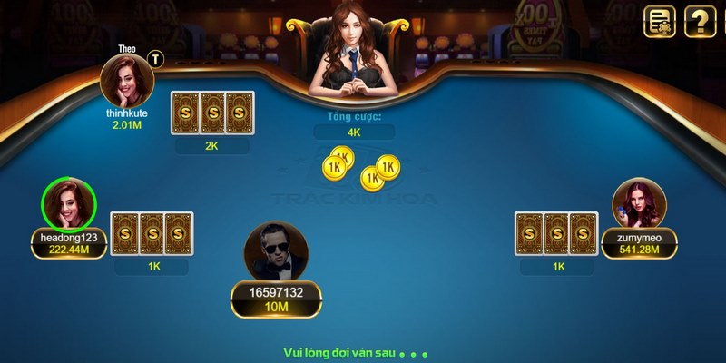 Giao diện chơi bài rất bắt mắt tại tai68gamebai